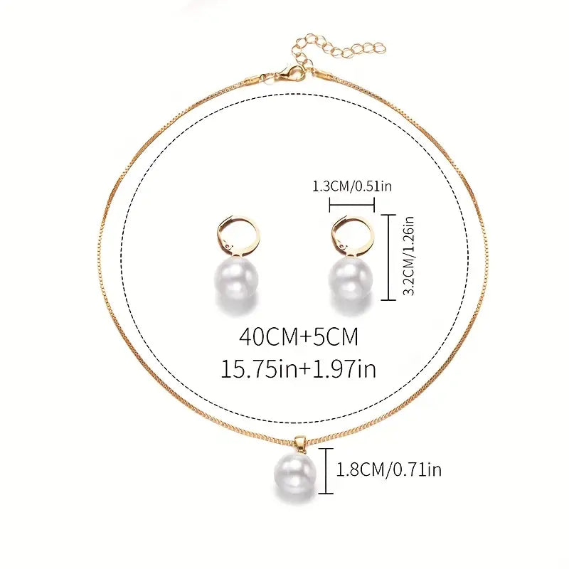 PARURE BIJOUX PERLE | DORADO