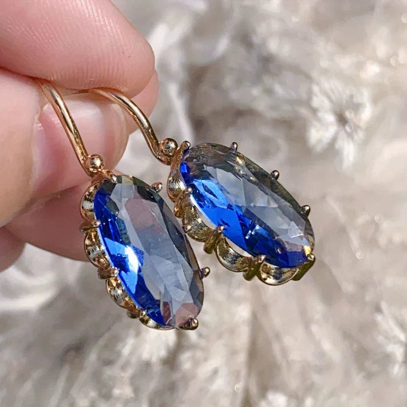 BOUCLES D'OREILLES BLEU FLORAISON | DORADO