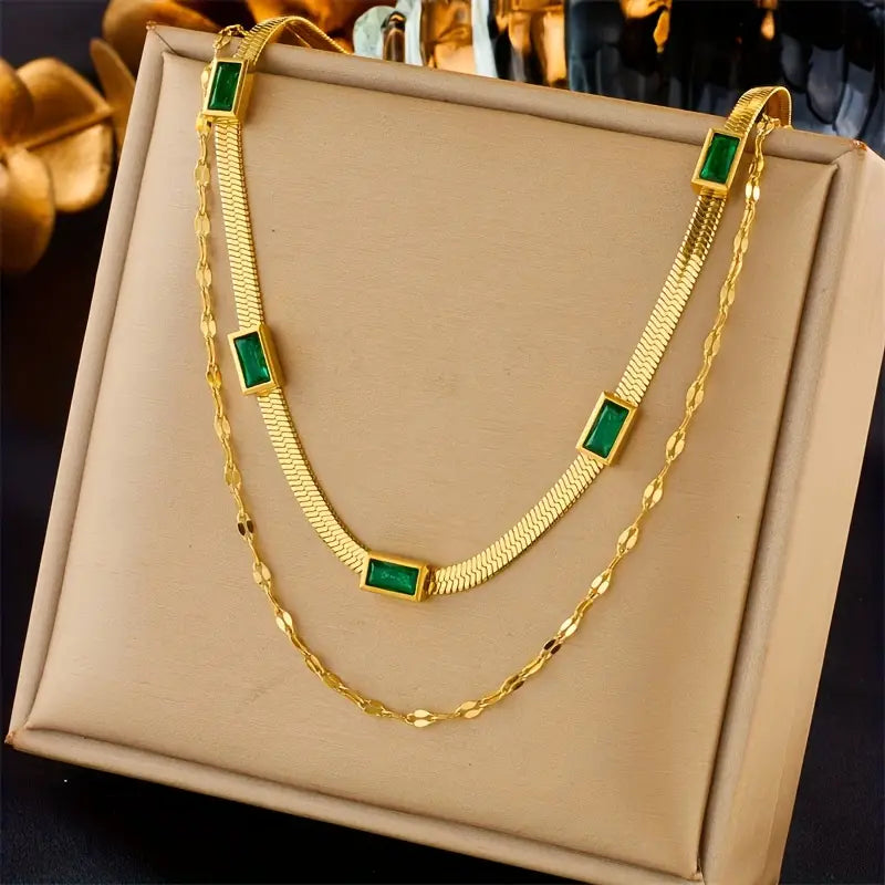 COLLIER DOUBLE COUCHE RÉTRO | OR