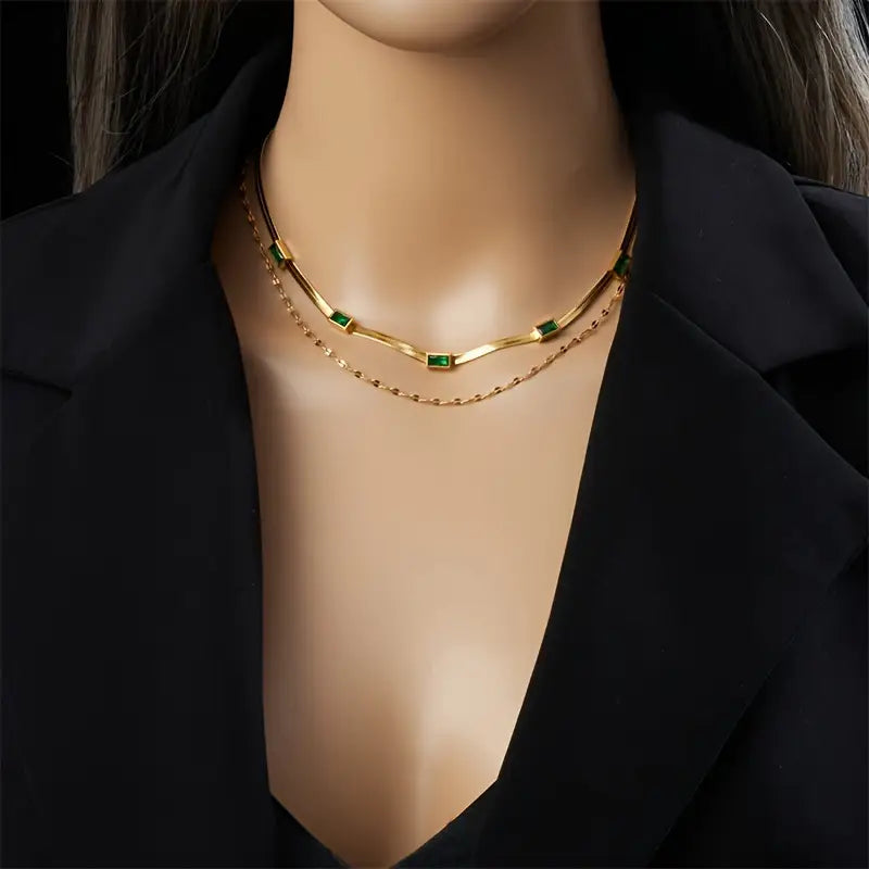 COLLIER DOUBLE COUCHE RÉTRO | OR