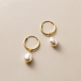 BOUCLES D'OREILLES EAU DOUCE PERLE