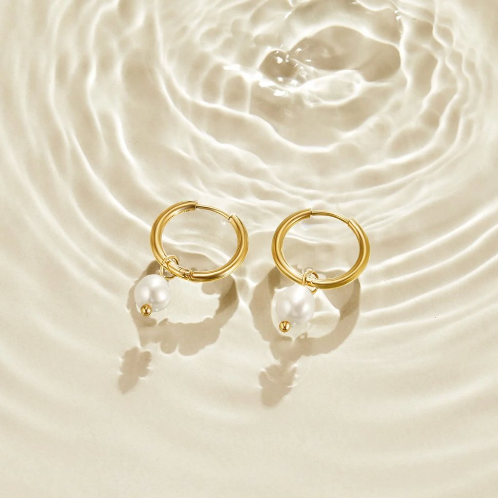 BOUCLES D'OREILLES EAU DOUCE PERLE