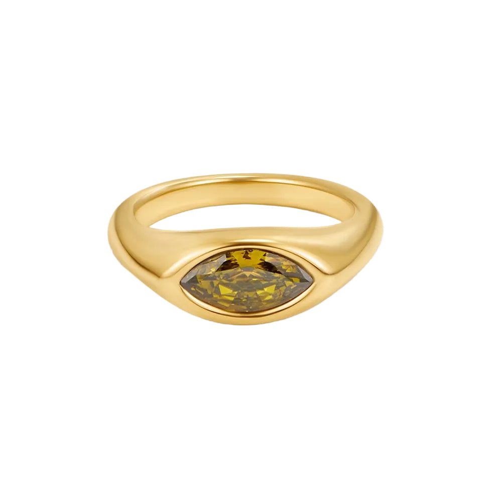 BAGUE VERT CRISTAL