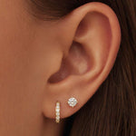 BOUCLES D'OREILLES ENSEMBLE PIERRE | OR