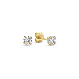 BOUCLES D'OREILLES ENSEMBLE LUNE PIERRE | OR