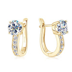 BOUCLES D'OREILLES CANAL MOISSANITE | OR