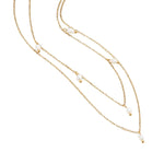 COLLIER PERLE GOUTTE SUPERPOSÉ