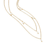 COLLIER PERLE GOUTTE SUPERPOSÉ