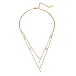 COLLIER PERLE GOUTTE SUPERPOSÉ
