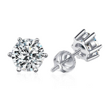 BOUCLES D'OREILLES MOISSANITE | OR BLANC