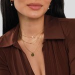 COLLIER SUPERPOSÉ DISQUE