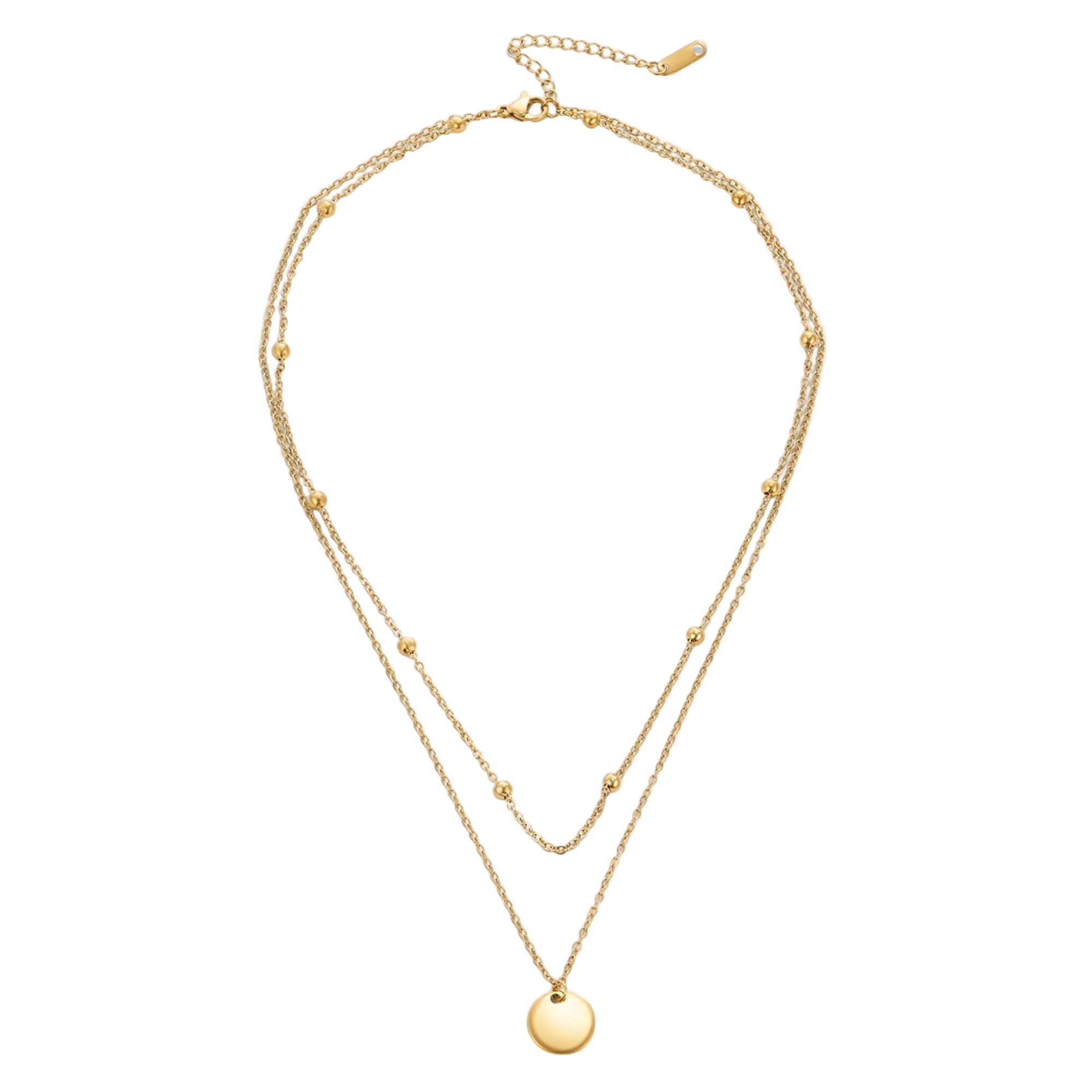 COLLIER SUPERPOSÉ DISQUE