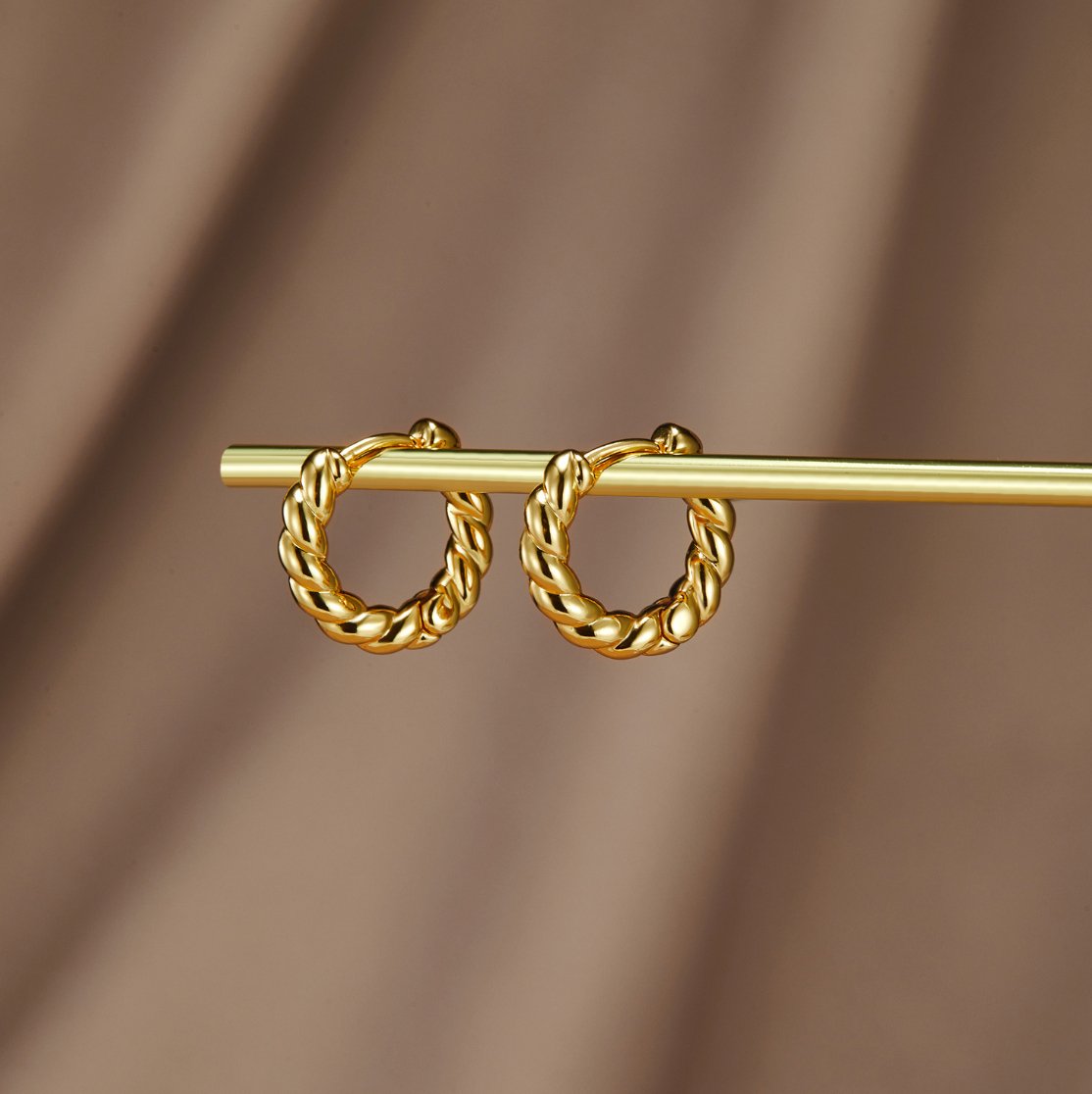 BOUCLES D'OREILLES TORSADÉ | OR