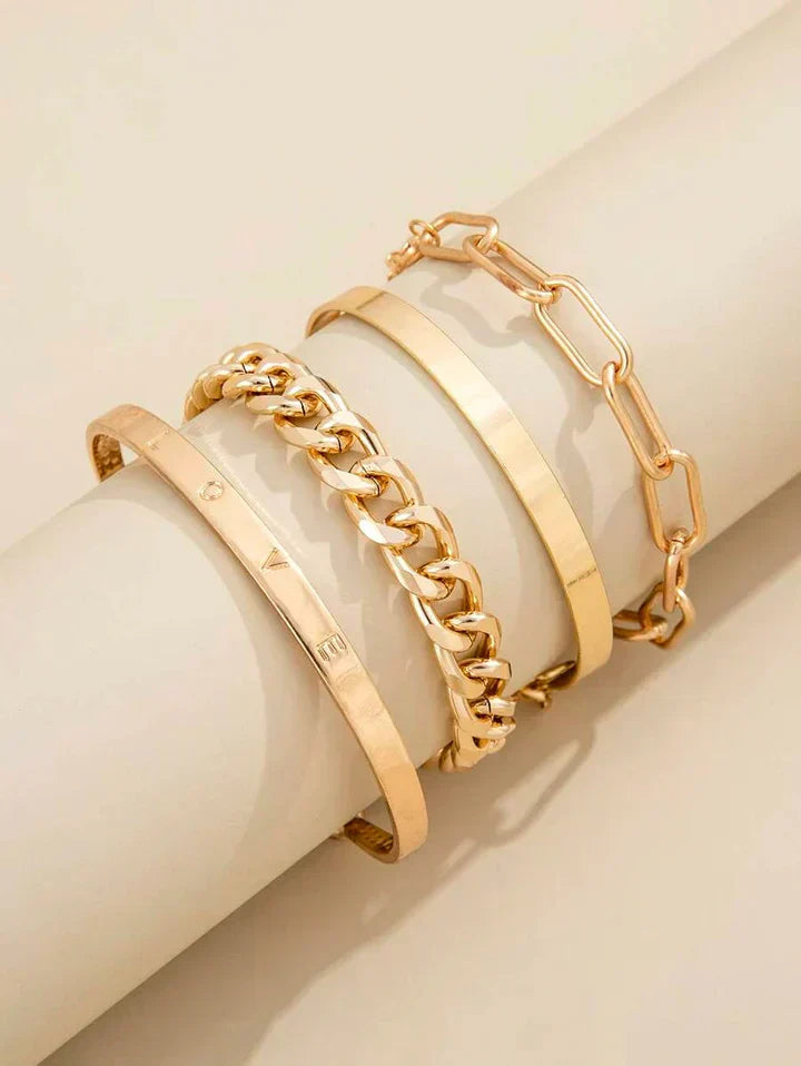 ENSEMBLE DE BRACELETS | OR