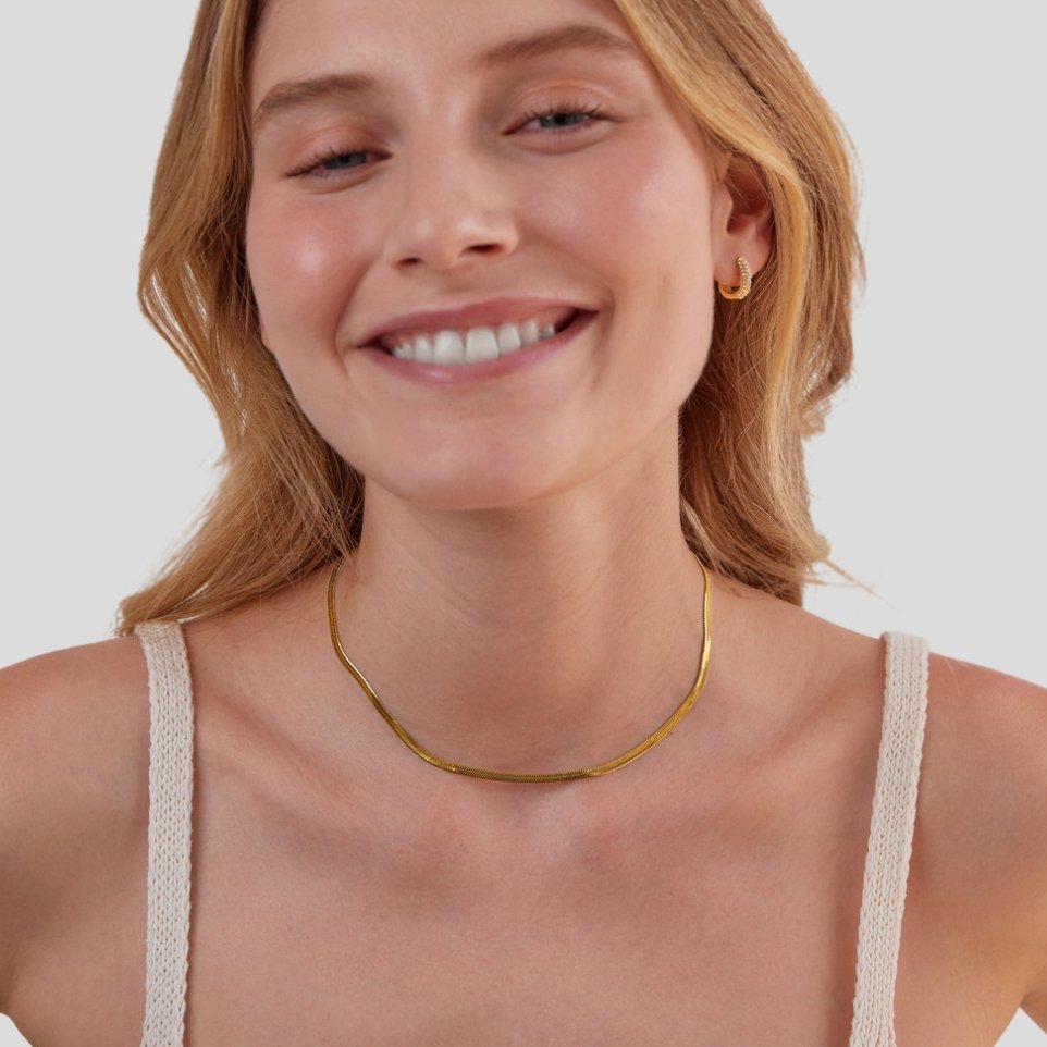 COLLIER SERPENT CHAÎNE | OR