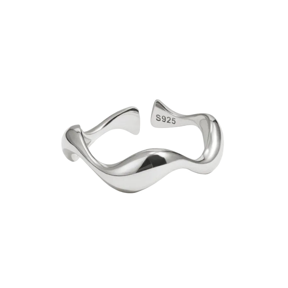 BAGUE VAGUE RÉGLABLE | ARGENT