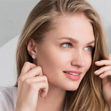 BOUCLES D'OREILLES MOISSANITE | OR BLANC