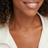COLLIER CRISTAL FEUILLE