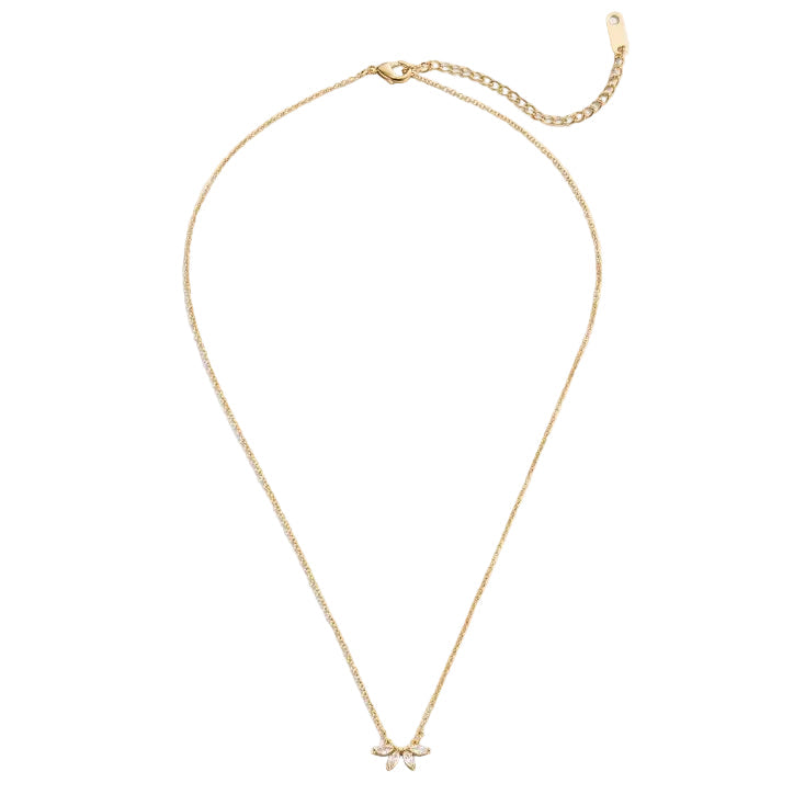 COLLIER CRISTAL FEUILLE