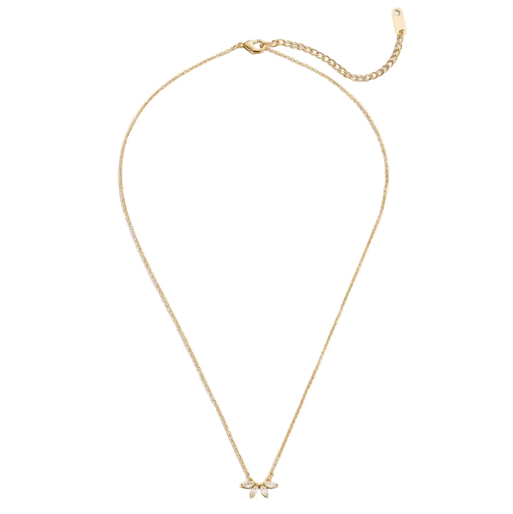 COLLIER CRISTAL FEUILLE