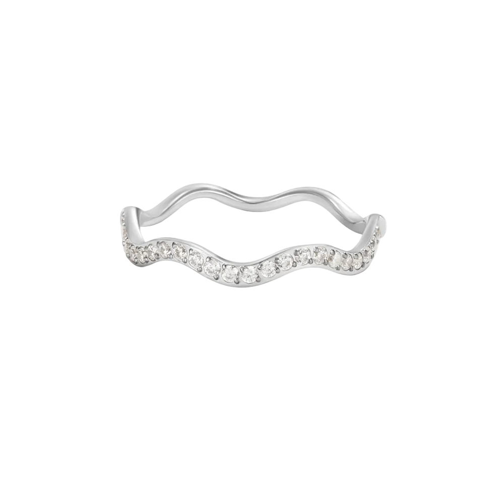 BAGUE CRISTAL VAGUE | ARGENT